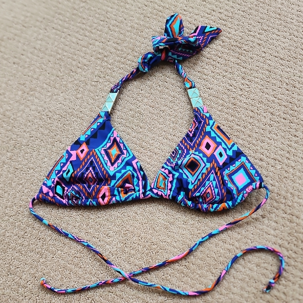 Colorful Geometric Bikini Top